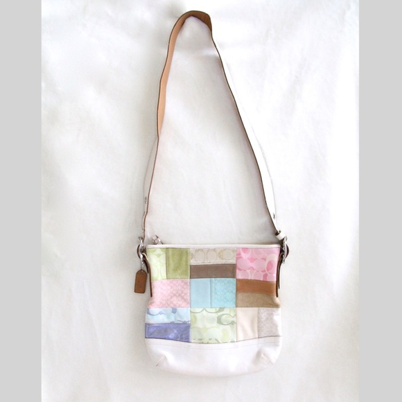 coach pastel patchwork purse